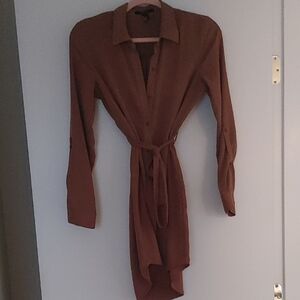 Forever 21 Brown Long Sleeve Dress